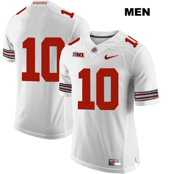 Ohio State Buckeyes Men's Amir Riep #10 White Authentic Nike No Name College NCAA Stitched Football Jersey JL19K31OO